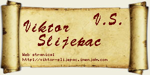 Viktor Slijepac vizit kartica